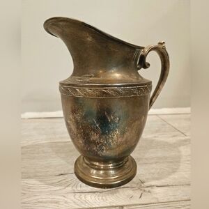 Wm Rogers & Son Silverplate Pitcher | Antique Vintage Serving Jug | Patina Charm